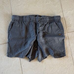Women's linen Shorts in Dark Gray